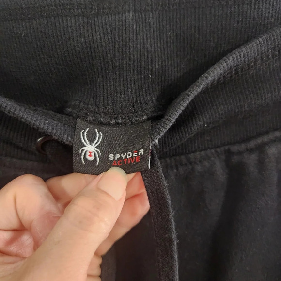 Spyder Active proweb black jogger pull on loungewear sweatpants men small - Picture 4 of 12